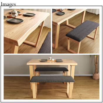 HEIM 世界に一つだけのダイニング3点セット120 ナチュラル 送料無料-4