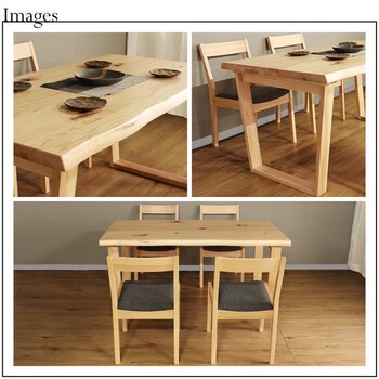 HEIM＆DUE 世界に一つだけのダイニング5点セット150 ナチュラル 送料無料-4