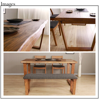 HEIM 世界に一つだけのダイニングテーブル150 ブラウン 送料無料-4