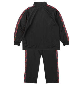 大きいサイズ Mc.S.P ハーフトーンドット切替ジャージセット 3L 4L 5L 6L 8L ブラック×レッド ラッピング可 送料無料 即日発送-1