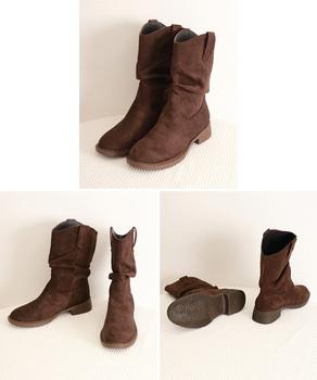 ウエスタンブーツ ミドルブーツ 春秋冬靴 送料無料 即日発送-8