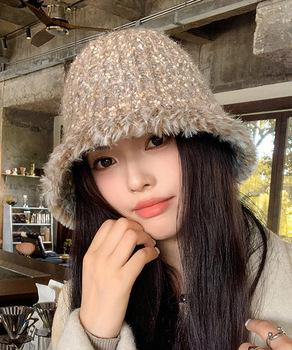 ニット バケットハット 暖かい帽子 秋冬 送料無料 即日発送-3