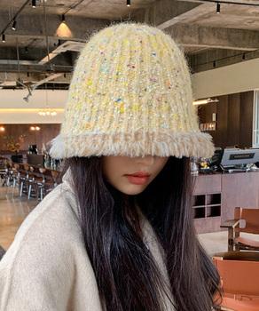 ニット バケットハット 暖かい帽子 秋冬 送料無料 即日発送-5