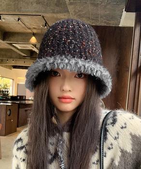 ニット バケットハット 暖かい帽子 秋冬 送料無料 即日発送-7