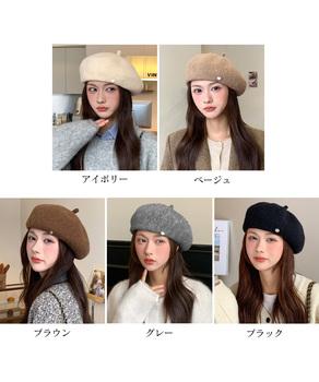 レディース ベレー帽 秋冬 飾り 送料無料 即日発送-1