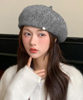 レディース ベレー帽 秋冬 飾り 送料無料 即日発送-5