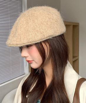 ベレー帽 起毛 英字ロゴ レディース 送料無料 即日発送-4