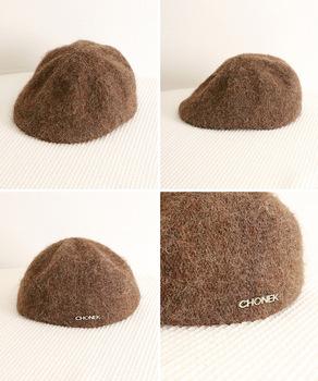 ベレー帽 起毛 英字ロゴ レディース 送料無料 即日発送-7