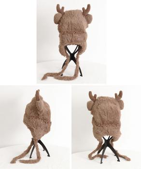 ニット帽 鹿角 くま耳 レディース 秋冬 送料無料 即日発送-8