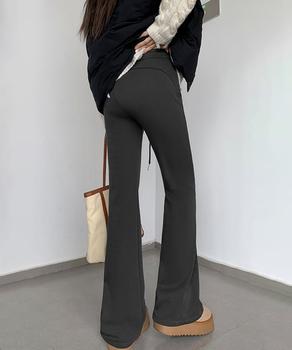 スウェットパンツ 裏起毛フレアパンツ美脚 送料無料 即日発送-7