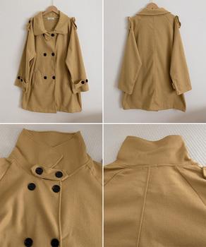 ダブルブレストトレンチコートミディアム丈 送料無料 即日発送-8