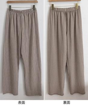 ギンガムチェック ルームパンツ表裏微起毛 送料無料 即日発送-8