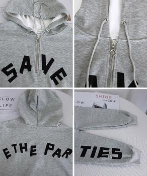 フード付きパーカーハーフジップフーディー 送料無料 即日発送-9