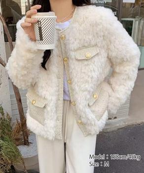 中綿入りファージャケット秋冬ボアアウター 送料無料 即日発送-2