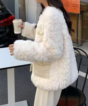 中綿入りファージャケット秋冬ボアアウター 送料無料 即日発送-3