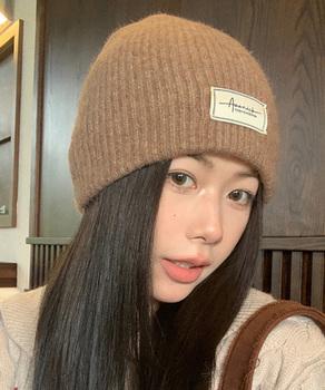 ロゴニット帽子レディース ニットキャップ 送料無料 即日発送-5