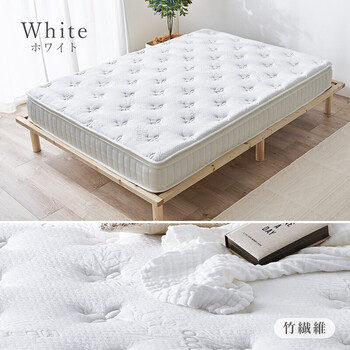 ピロートップ付きマットレス ダブル ポケット KM 3322 D BK 送料無料-17