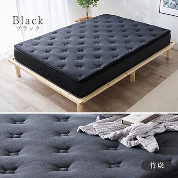 ピロートップ付きマットレス ダブル ポケット KM 3322 D BK 送料無料-18