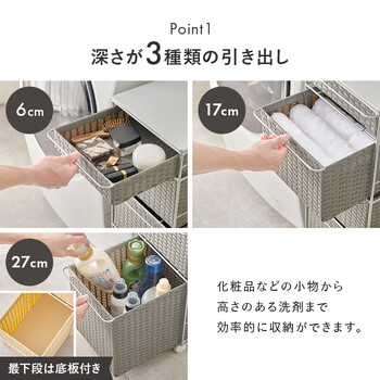 ランドリーチェストRAN 2465DBR 送料無料-3