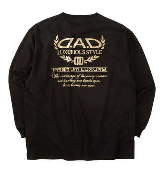 大きいサイズ D.A.D 長袖Tシャツ 3L 4L 5L 6L 7L 8L ブラック ラッピング可 送料無料 即日発送-1