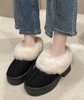 スエード調 ショートムートンブーツ厚底靴 送料無料 即日発送-2