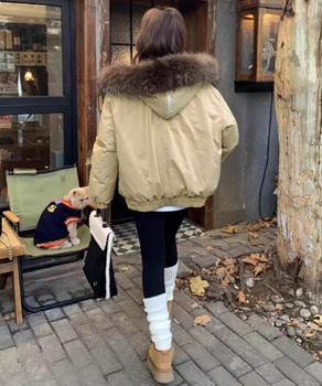 トグルボタン中綿ジャケットファー襟コート 送料無料 即日発送-6