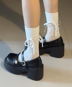 厚底ローファー レディース 太ヒール 送料無料 即日発送-5