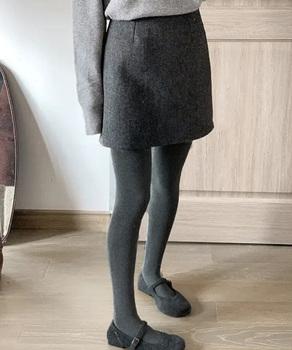 ウールライクミニタイトスカート 美脚脚長 送料無料 即日発送-6