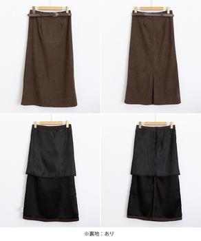コーデュロイタイトスカート ベルト付き 送料無料 即日発送-8