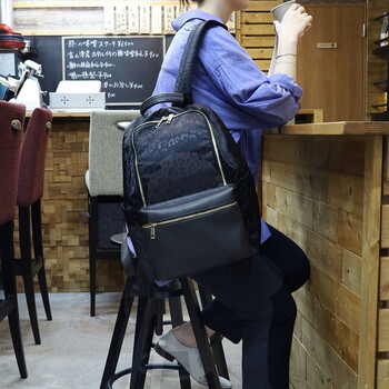 柄生地10ポケット A4対応リュック A4収納可能  COOCO 送料無料 即日発送-14