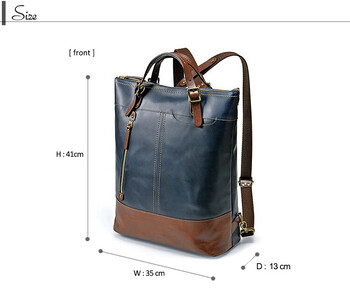 BAGGEX オールレザートート型リュックサック 日本製　ネイビーブルー 送料無料-4