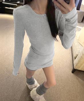 ロングTシャツ 重ね着フィットカットソー 送料無料 即日発送-7