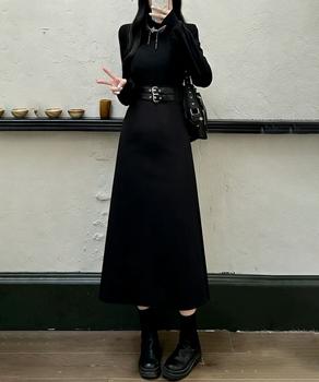 ベルト飾りロングワンピースウエストマーク 送料無料 即日発送-2