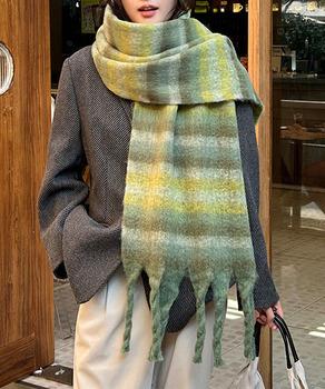 ボリュームマフラー大判 ふわふわマフラー 秋冬レディース 大判マフラー もこもこ 防寒保 送料無料 即日発送-8