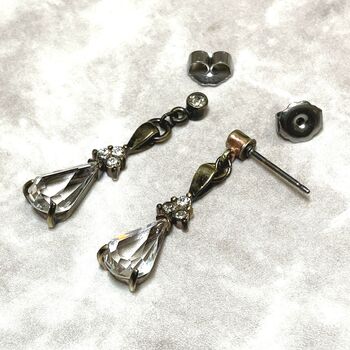 日本製 一雫ドロップ 古美 チタンポスト 高品質クリスタル使用 Pi 1007 AS 送料無料 即日発送-1