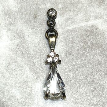 日本製 一雫ドロップ 古美 チタンポスト 高品質クリスタル使用 Pi 1007 AS 送料無料 即日発送-2