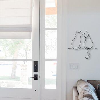 ウォールアクセント 壁掛け 壁飾り 2匹のネコ　可愛らしいネコの壁飾り 送料無料-9