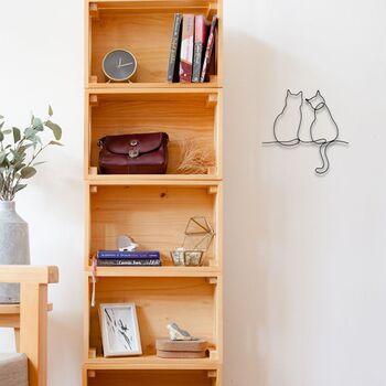 ウォールアクセント 壁掛け 壁飾り 2匹のネコ　可愛らしいネコの壁飾り 送料無料-7