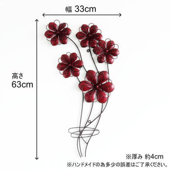 ウォールアート 壁掛け 壁飾り レッド 送料無料-4