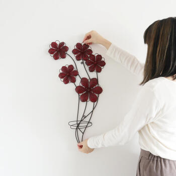 ウォールアート 壁掛け 壁飾り レッド 送料無料-5