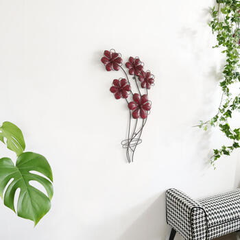 ウォールアート 壁掛け 壁飾り レッド 送料無料-6