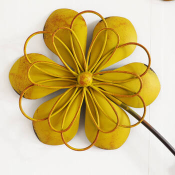 ウォールアート 壁掛け 壁飾り イエロー 送料無料-4