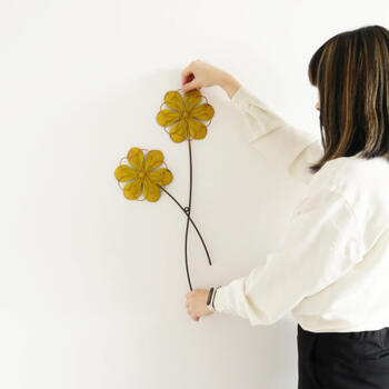 ウォールアート 壁掛け 壁飾り イエロー 送料無料-7