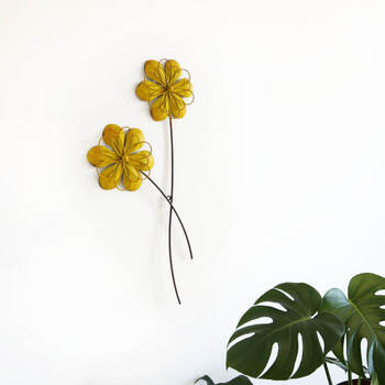 ウォールアート 壁掛け 壁飾り イエロー 送料無料-8