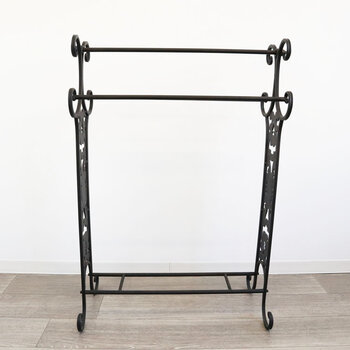 アンティーク調 スタンドラック タオルハンガー 送料無料-1