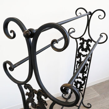 アンティーク調 スタンドラック タオルハンガー 送料無料-3