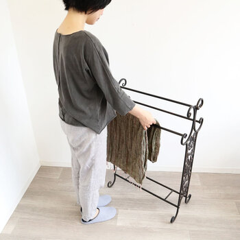 アンティーク調 スタンドラック タオルハンガー 送料無料-6