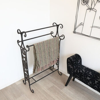 アンティーク調 スタンドラック タオルハンガー 送料無料-7