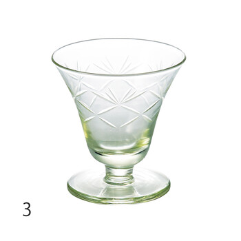 手彫硝子 高台珍味入 ルリ ロゼ ヒワ カットグラス 2セット 送料無料-6