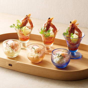 手彫硝子 丸珍味入 ルリ ロゼ ヒワ カットグラス 2セット 送料無料-9